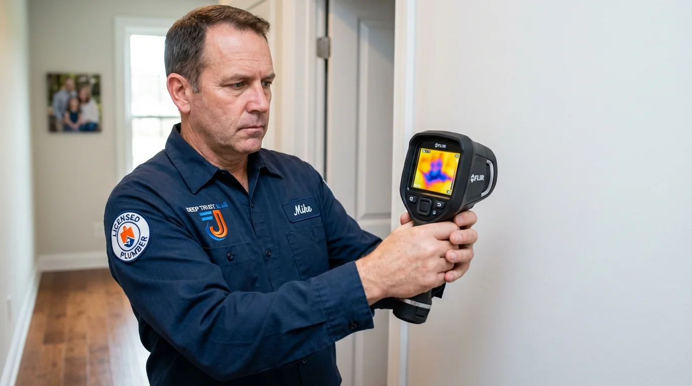Thermal imaging leak detection by Johns Plumbing LLC in Alstead